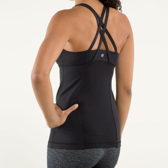 Lululemon Energy Tank Midnight Iris Multi / Black Size 4 - Picture 2 of 4